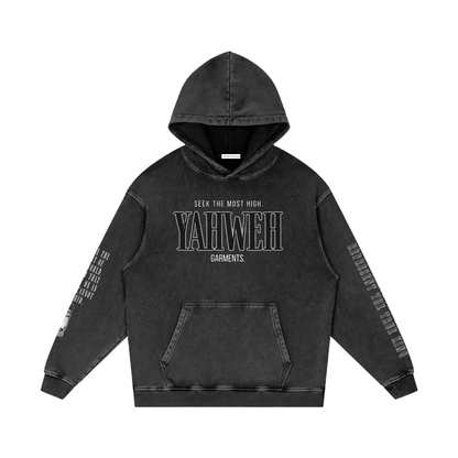Snow Washed Loose Cotton Hoodie | Male Design |