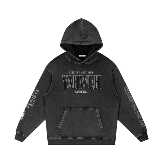 Snow Washed Loose Cotton Hoodie | Male Design |