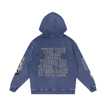 Snow Washed Loose Cotton Hoodie | Female Design |
