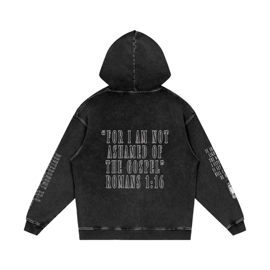 Snow Washed Loose Cotton Hoodie | Male Design |